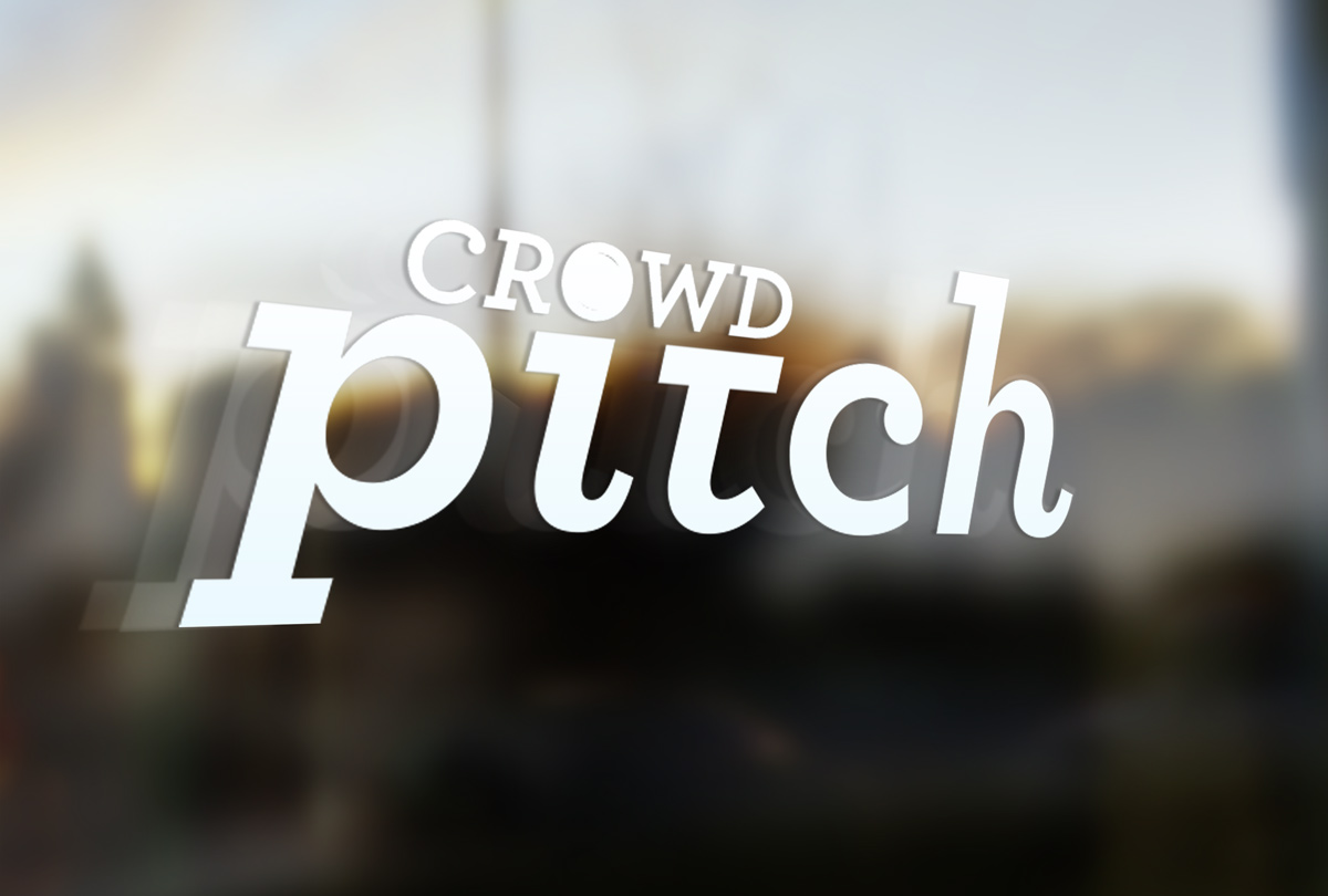 crowdpitch.me logo signage mockup